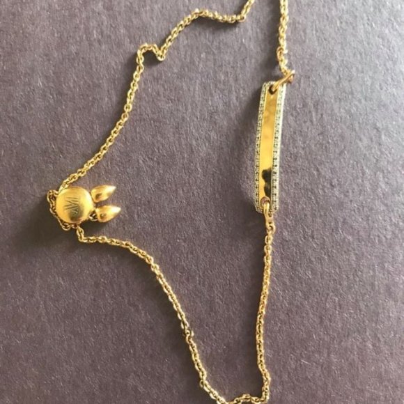 Monica Vinader Havana Bar Diamond Friendship Bracelet - Yellow gold vermeil - Picture 1 of 8